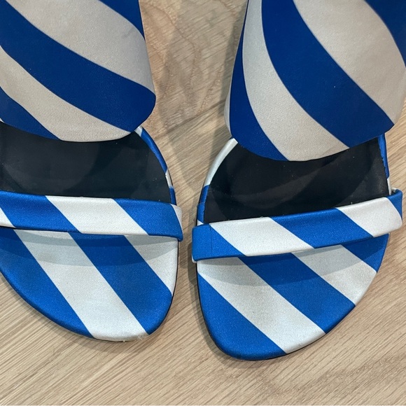 Dries Van Noten Striped mules blue and white, size 7.5 - Picture 8 of 9